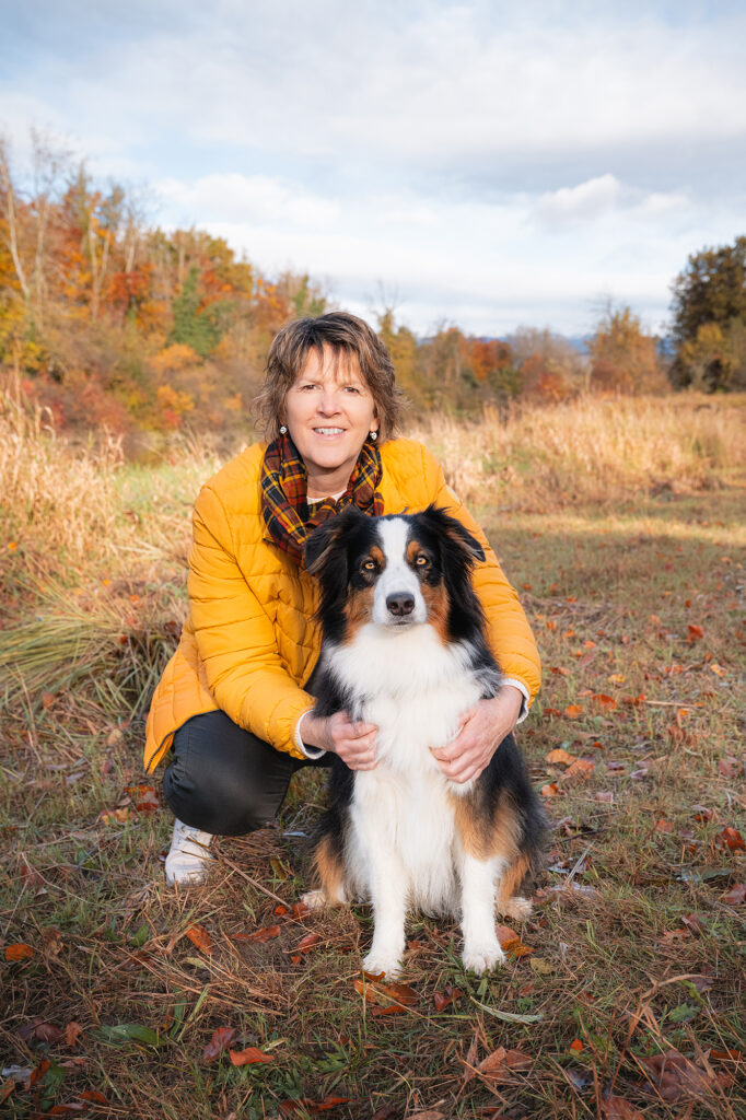 Frau mit Hund