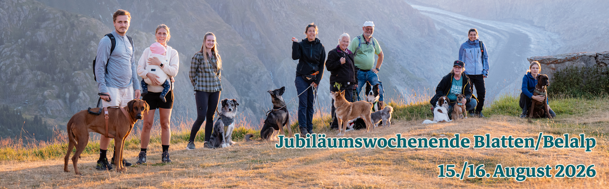 Jubiläumswochenende Schweiz mit Hund Header